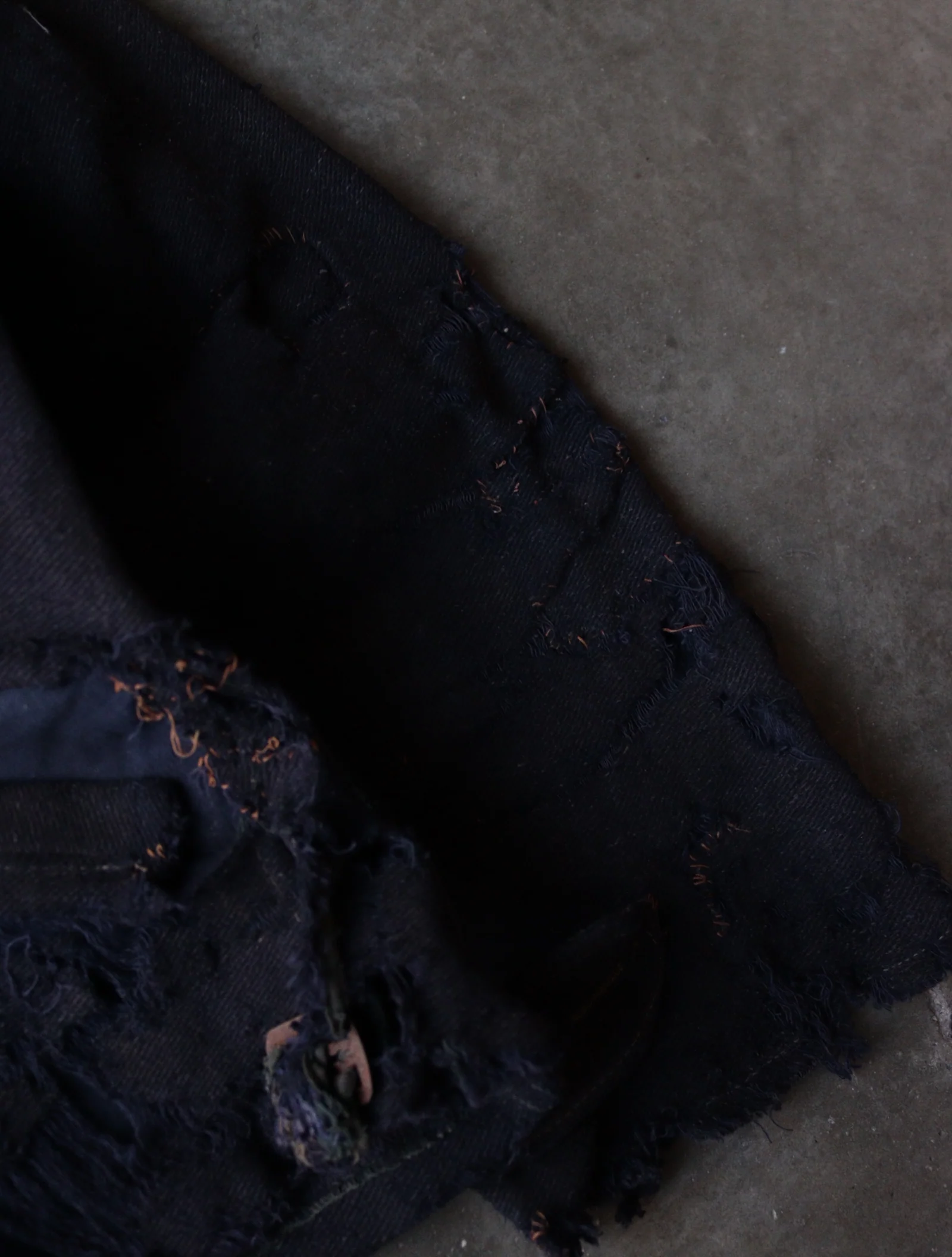 1930S THRASHED BLACK WOOL COSSACK WORK JACKET - Image 3