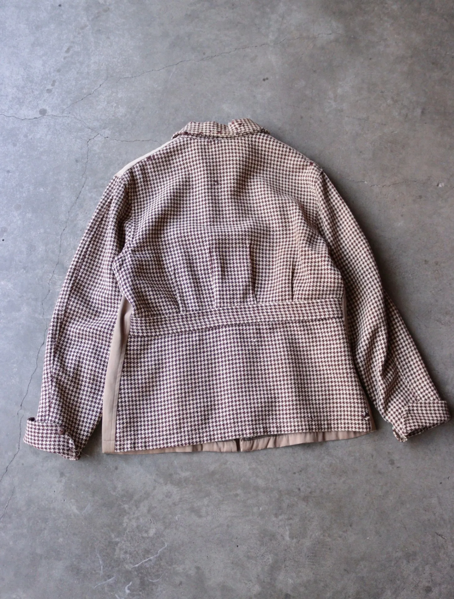 1940S HOUNDSTOOTH GABARDINE JACKET - Image 4