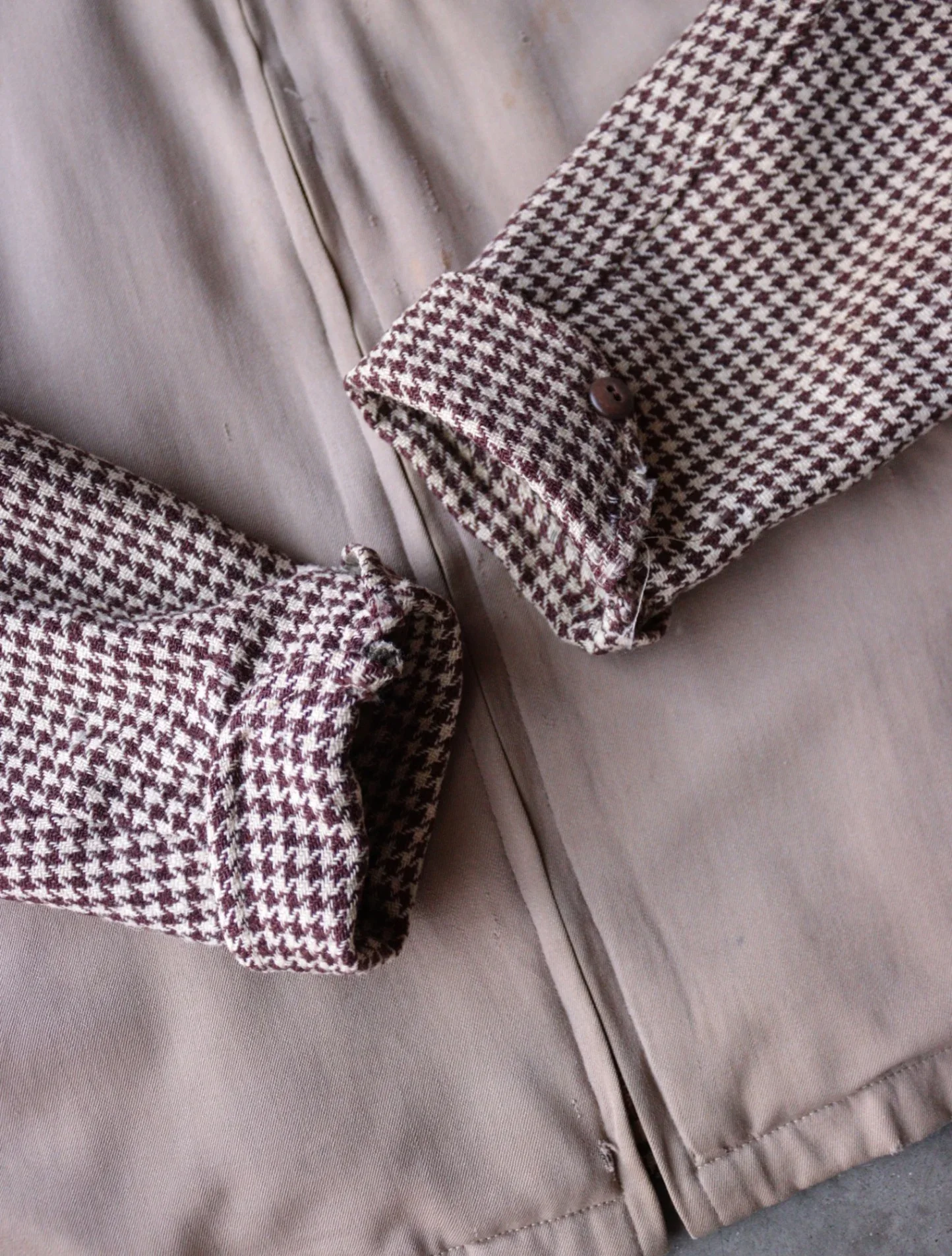 1940S HOUNDSTOOTH GABARDINE JACKET - Image 5