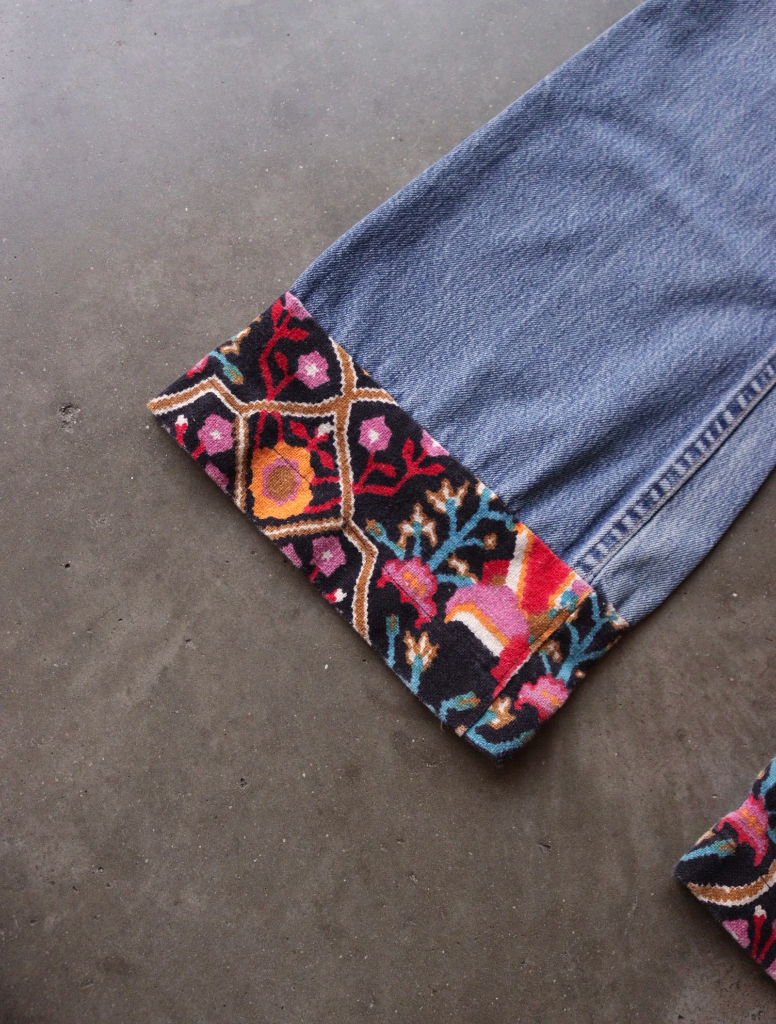 1970S LEVI'S PACTHWORK 646 DENIM PANTS - Image 5