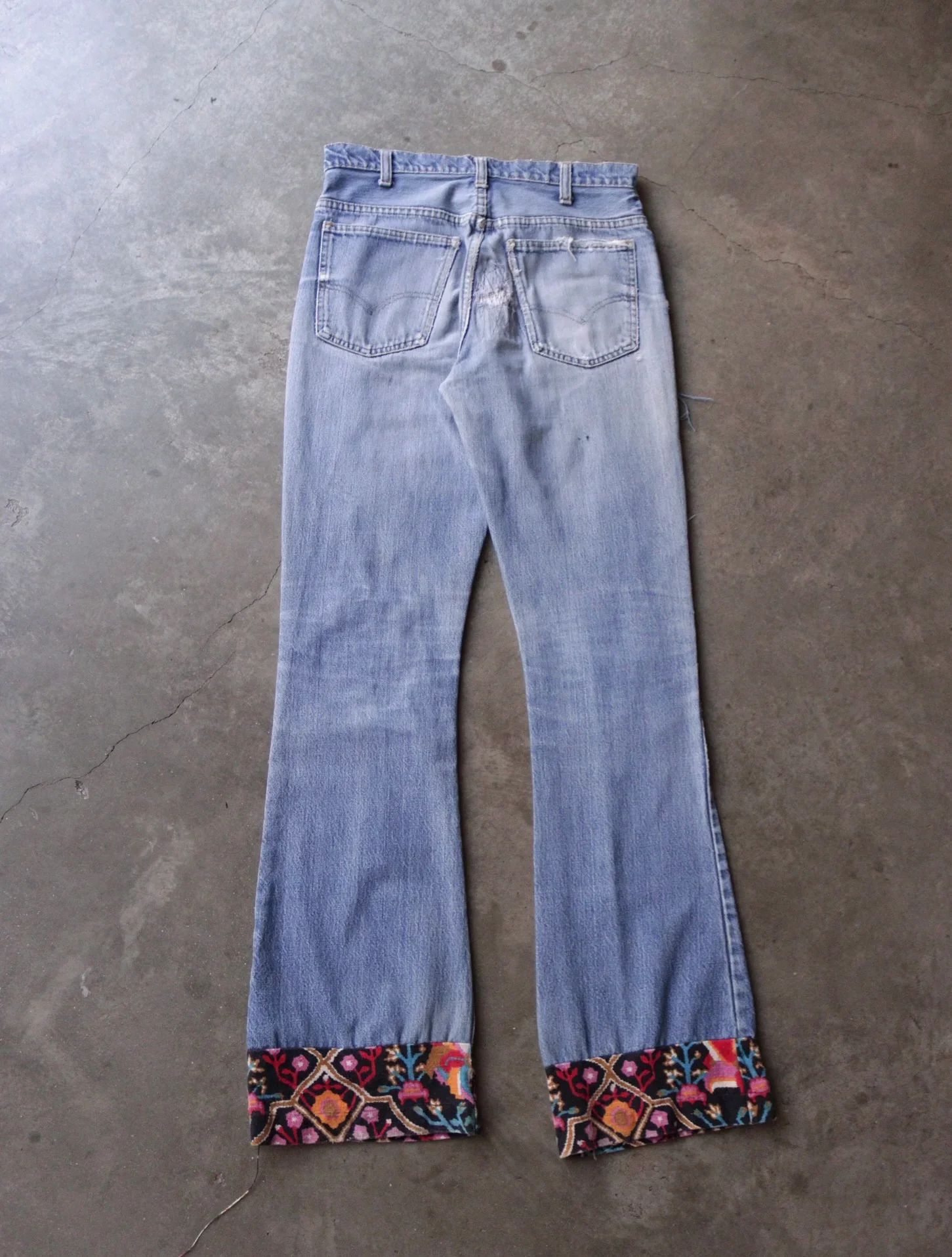 1970S LEVI'S PACTHWORK 646 DENIM PANTS - Image 6