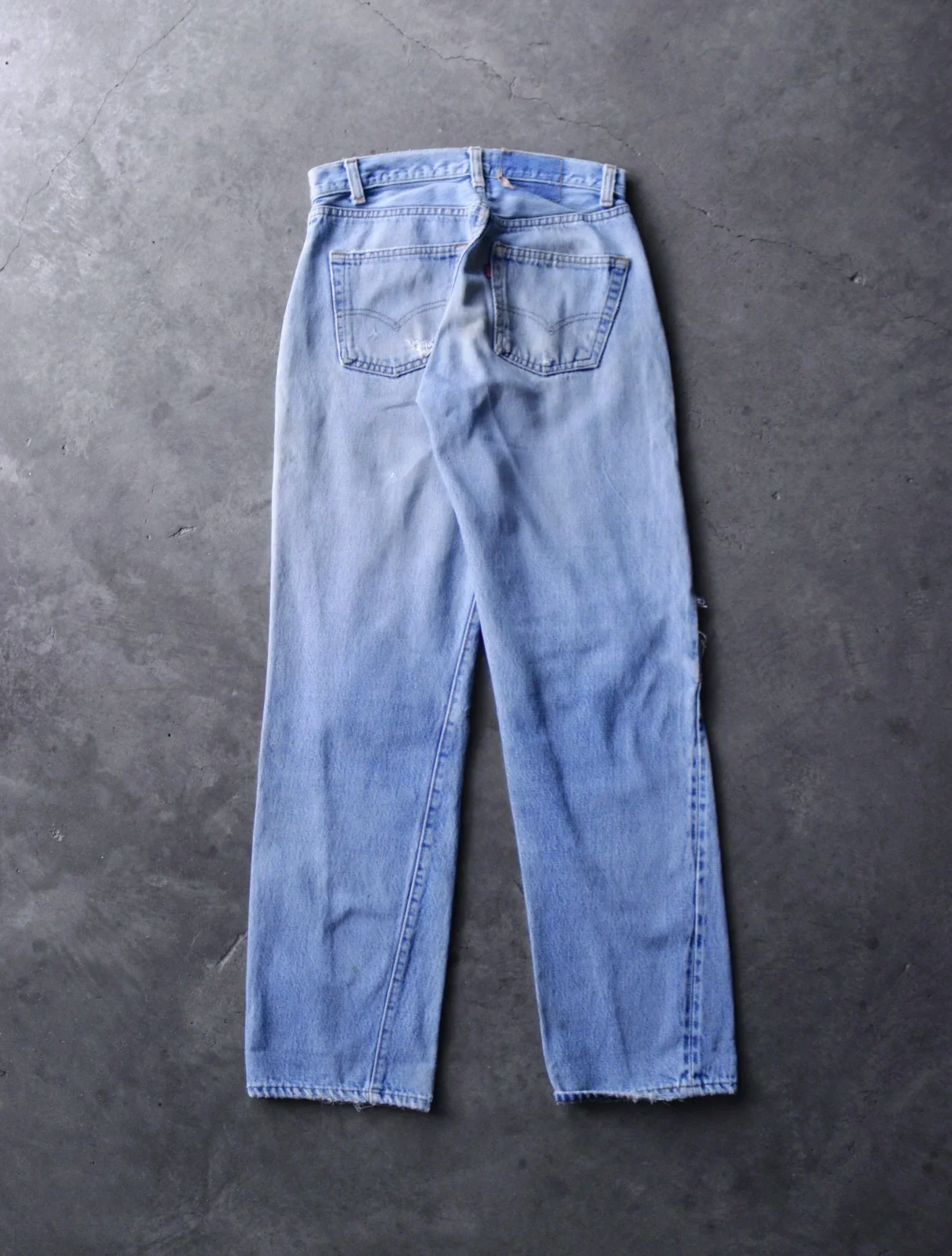 1970S LEVIS 501 SELVEDGE REPAIRED DENIM PANTS - Image 3