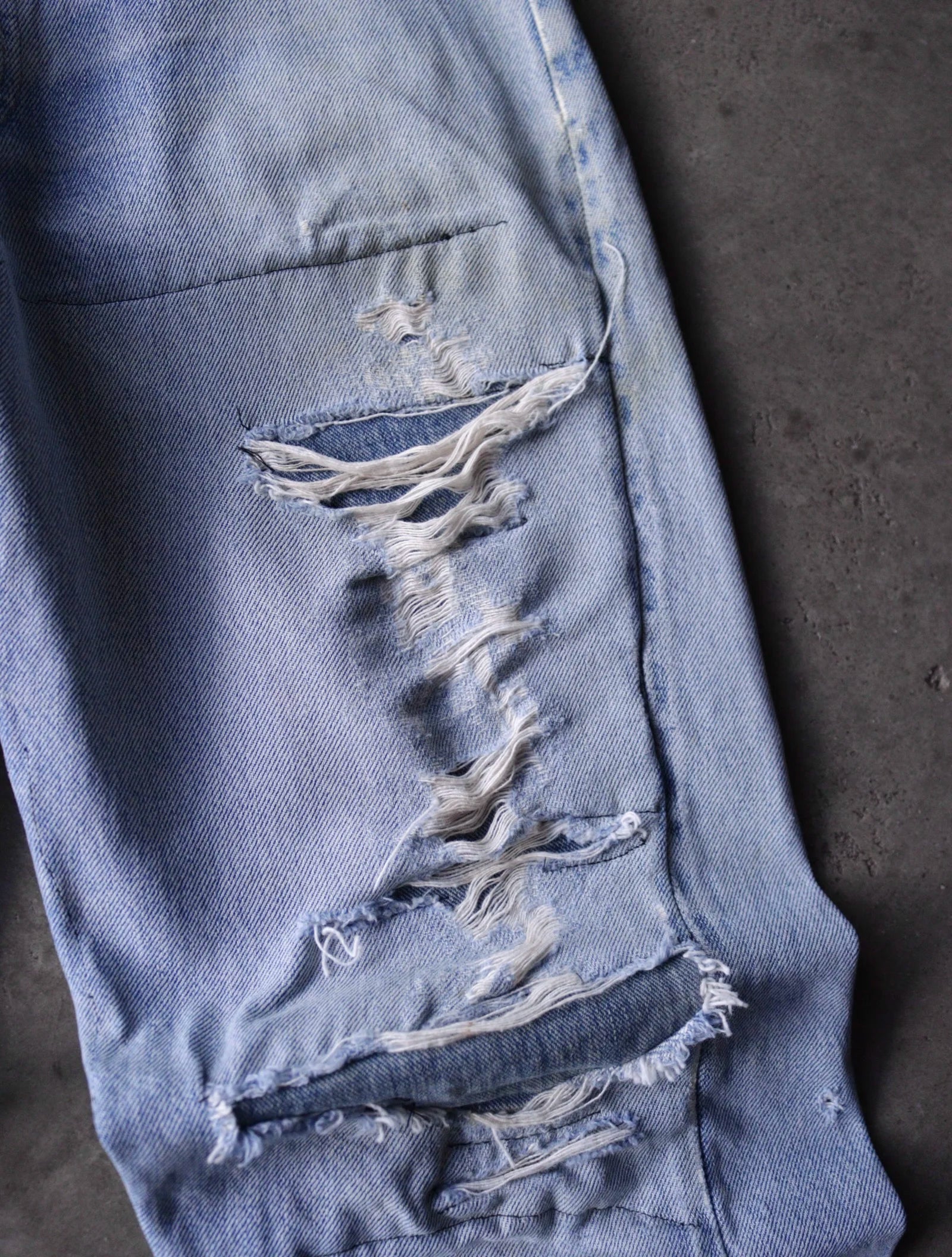 1970S LEVIS 501 SELVEDGE REPAIRED DENIM PANTS - Image 6