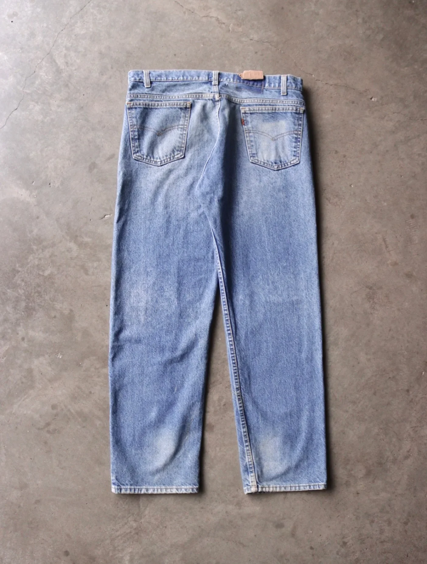 1980S FADED ORANGE TAB LEVI'S 505 DENIM PANTS - 28 - Image 3