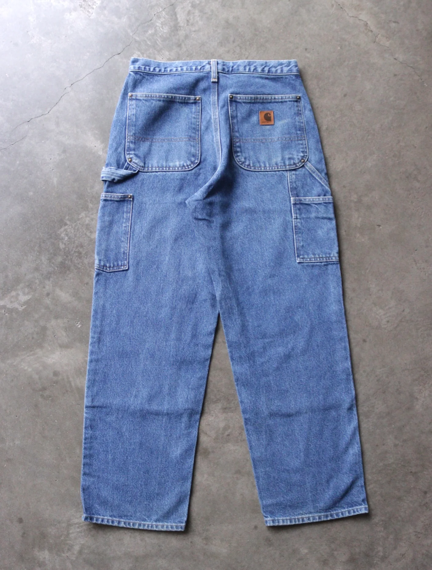 2000S CARHARTT DOUBLE KNEE DENIM WORK PANTS - Image 3