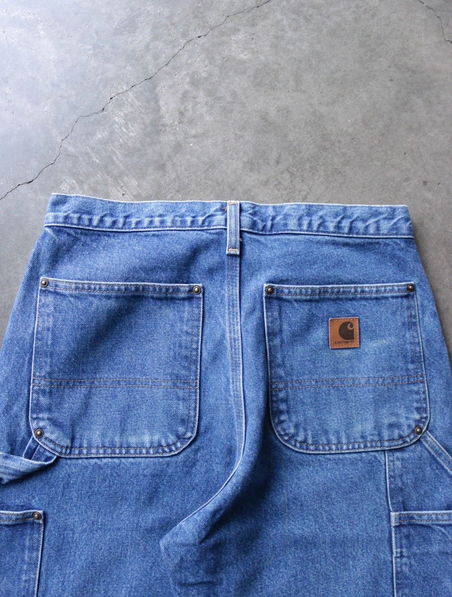 2000S CARHARTT DOUBLE KNEE DENIM WORK PANTS - Image 4