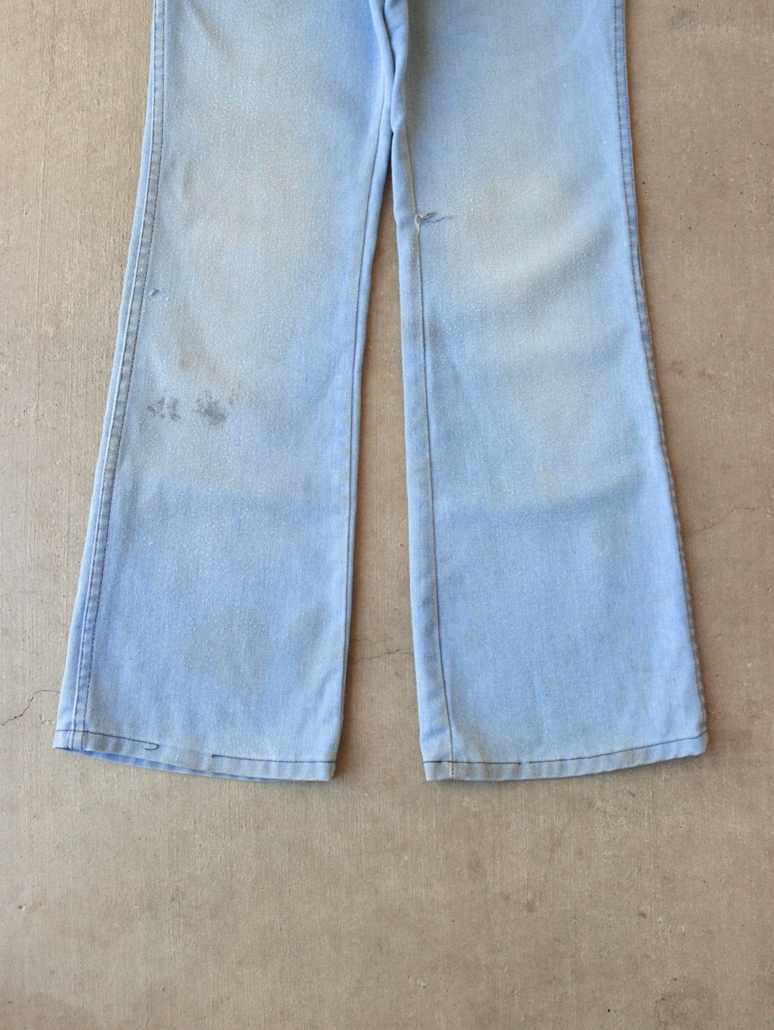 1970S FADED BLUE BELL BOTTOM PANTS - Image 3