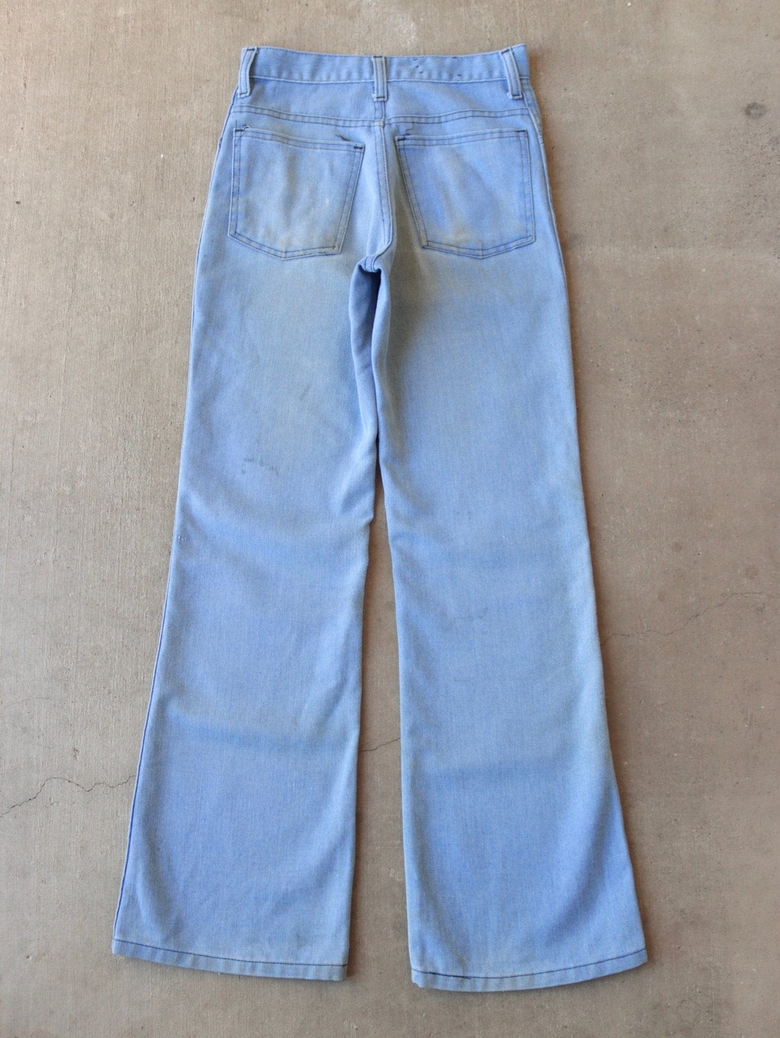 1970S FADED BLUE BELL BOTTOM PANTS - Image 4